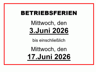 betriebsferien